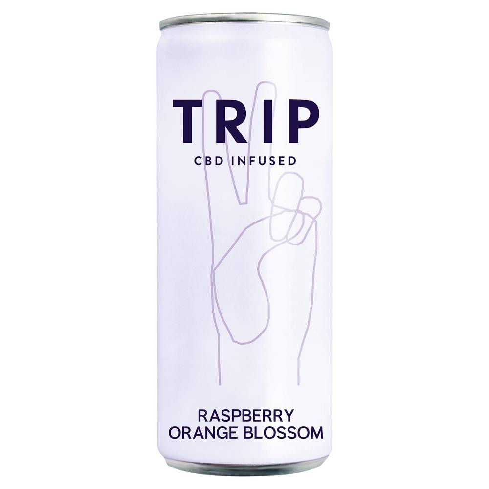 Trip Premium CBD Infused Raspberry Orange Blossom 250ml