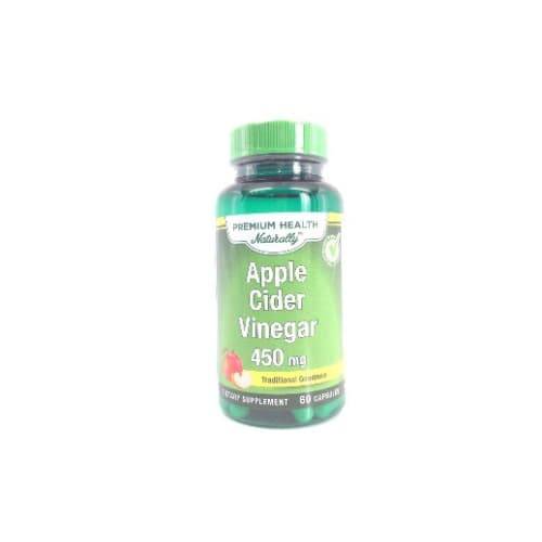 Premium Health Naturally Apple Cider Vinegar 450 mg Supplement (60 capsules)
