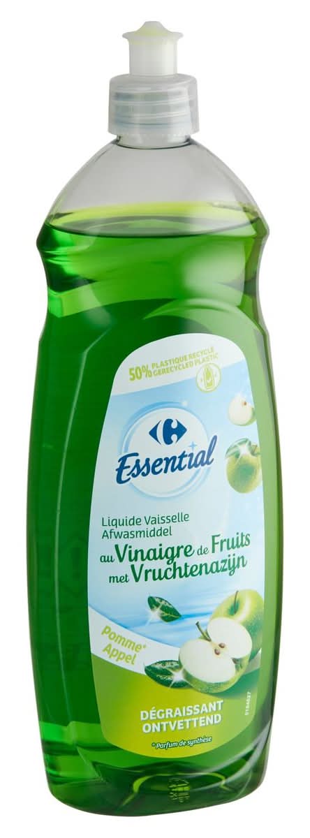 Carrefour Essential Afwasmiddel Vruchtenazijn Appel Ontvettend 750 ml