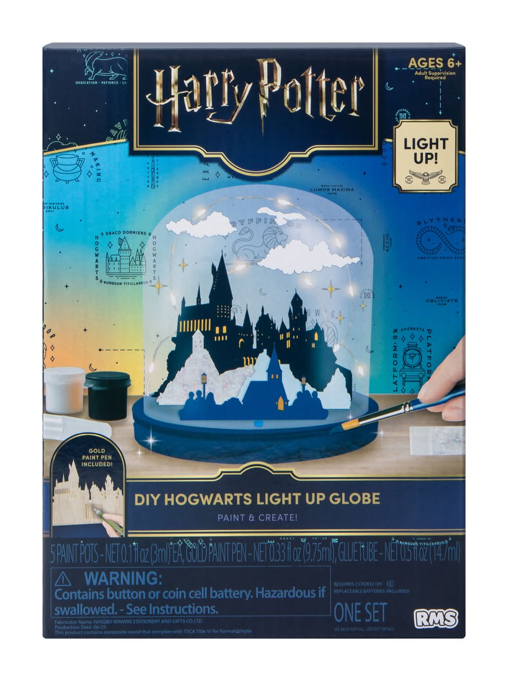 Harry Potter DIY Hogwarts Light Up Globe Set Harry Potter