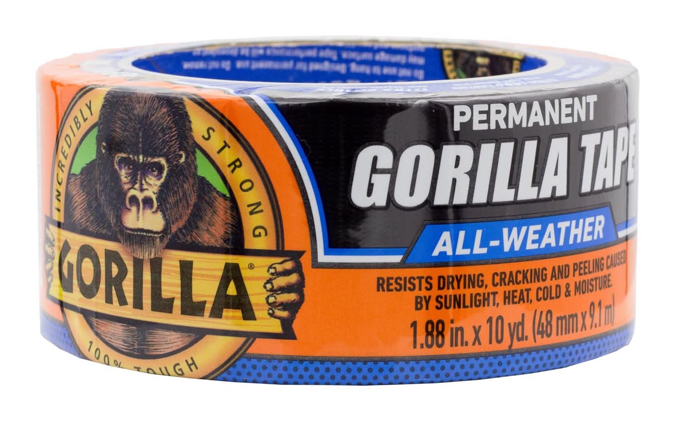 Gorilla All Weather 1.88 In. W X 10 Yd L Black Repair Tape