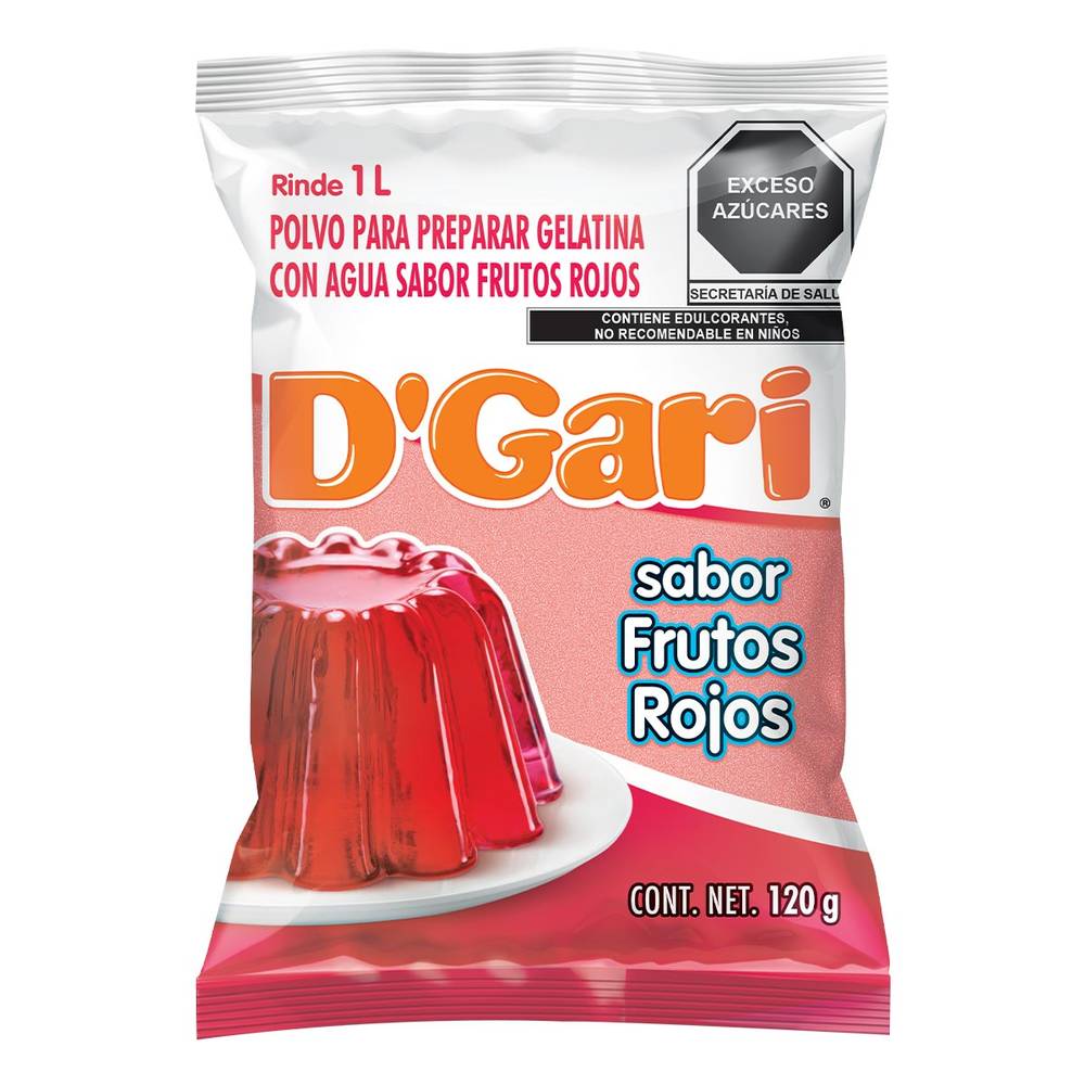 D'Gari · Gelatina en polvo sabor frutos rojos (120 g)