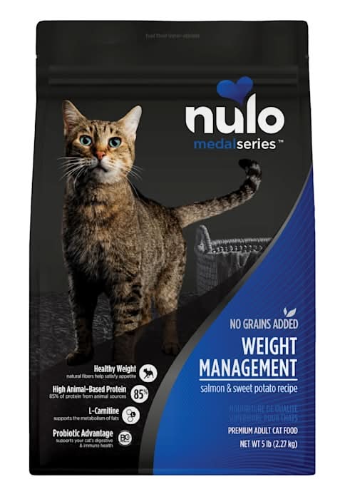 Nulo MedalSeries Grain-Free Salmon & Sweet Potato Adult Weight Management Dry Cat Food, 5 lbs.