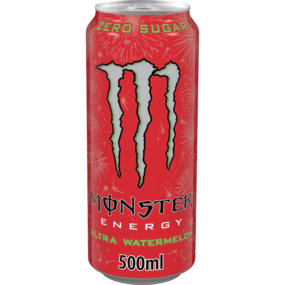 Monster Energy - Boisson énergisante gazeuse saveur pastèque (500 ml)