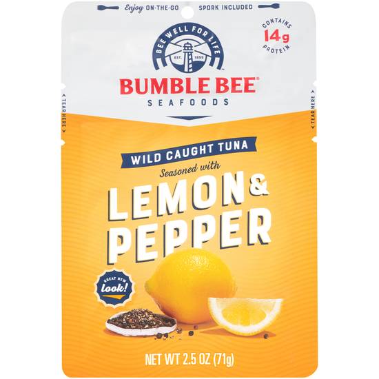 Bumble Bee Seasoned Tuna, Lemon & Pepper - 2.5 oz