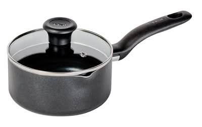 T-Fal Simply Cook Nonstick Sauce Pan With Lid 1.5 Qt, Black