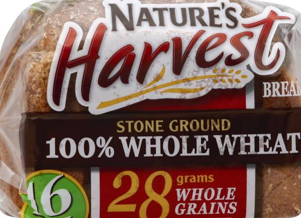 Nature's Harvest Stone Ground 100% Whole Wheat Bread (16 oz)