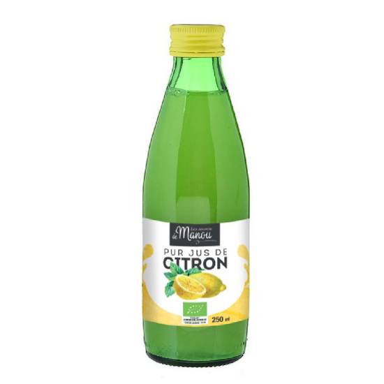 Pur jus de citron 25 cl - LES SECRETS DE MANOU - BIO