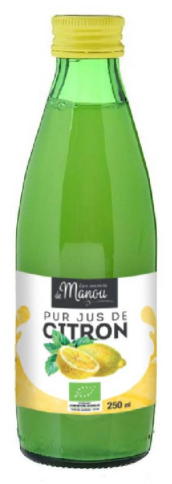 Les Secrets de Manou - Pur jus de citron bio (250ml)