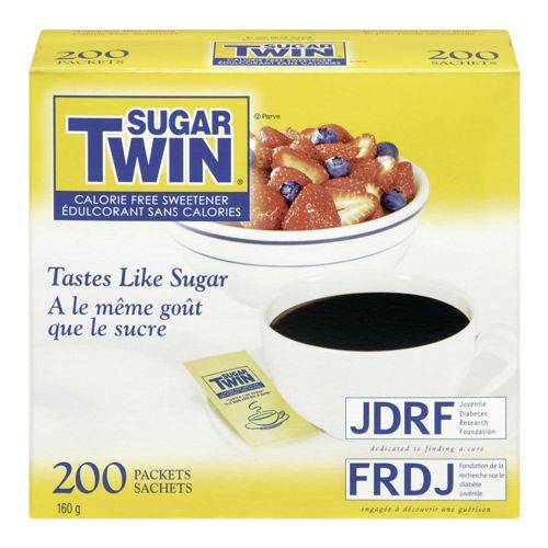 Sugar Twin · Calorie free sweetener - Sachets d'édulcorant sans calories (200 units - 200 unités, 160 g)