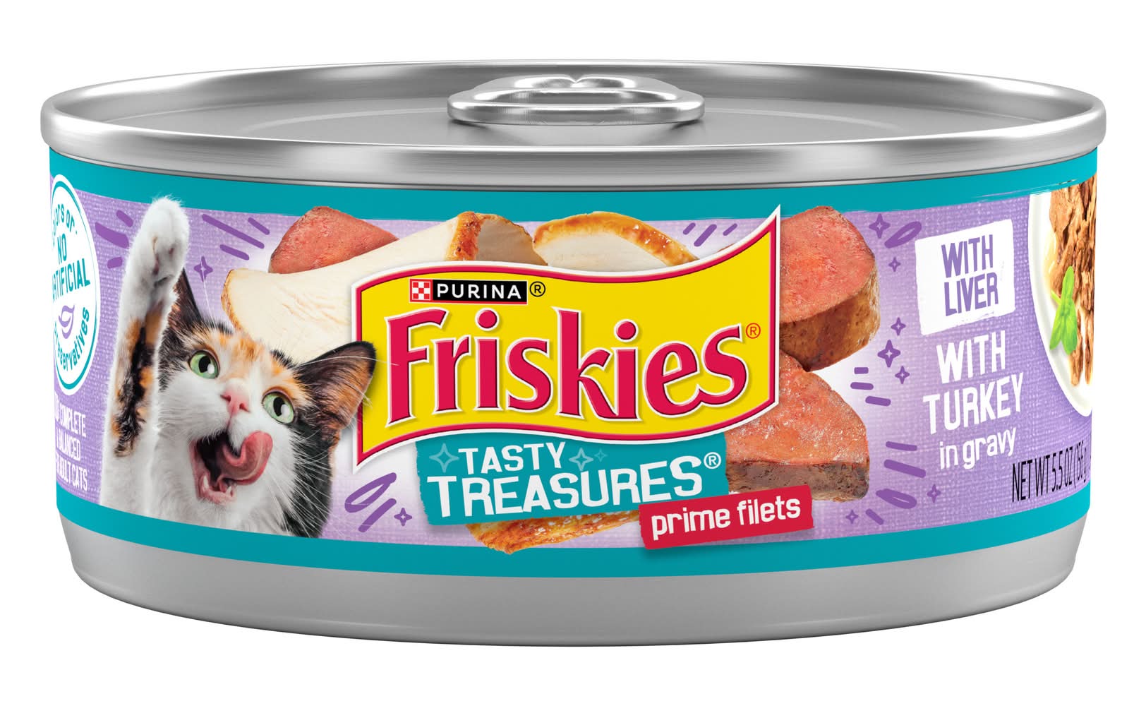 Purina Friskies Tasty Treasures With Turkey in Gravy Prime Filets Wet Cat Food (5.5 oz)