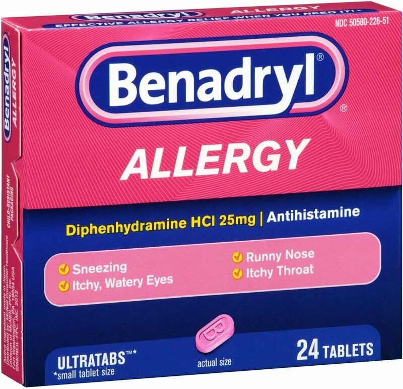 Benadryl Ultratabs Allergy Tablets 24-Pack