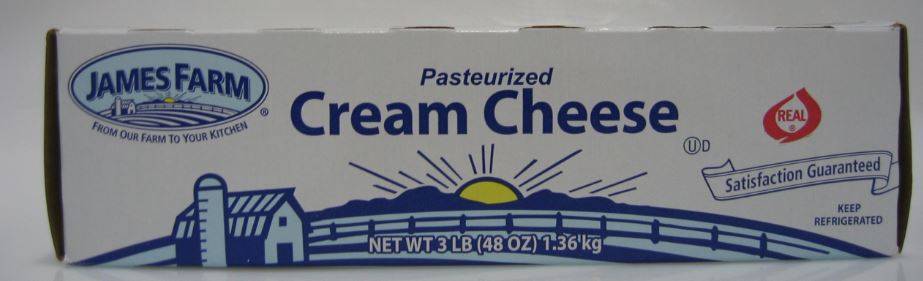 James Farm - Cream Cheese Loaf - 3 lbs (Case of 10)