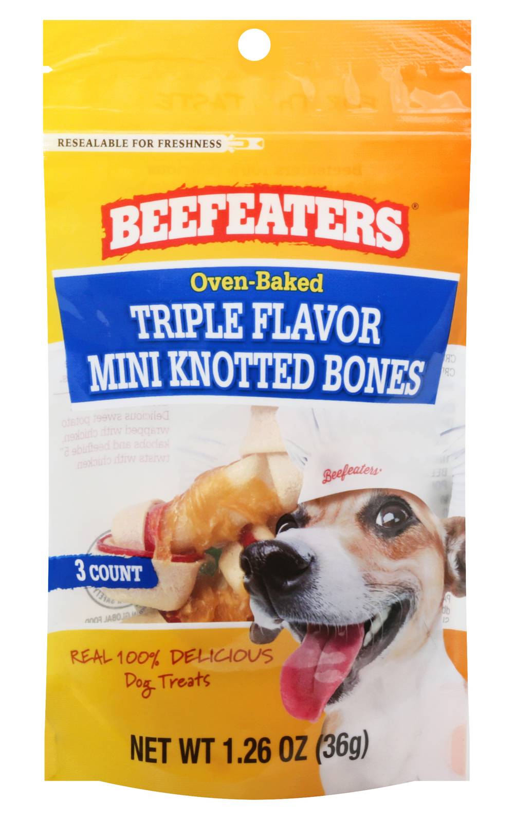 Beefeaters Oven-Baked Triple Flavor Mini Knotted Bones (1.3 oz)