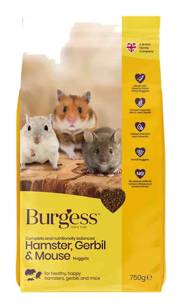 Burgess Hamster Gerbil & Mouse Nuggets (750g)