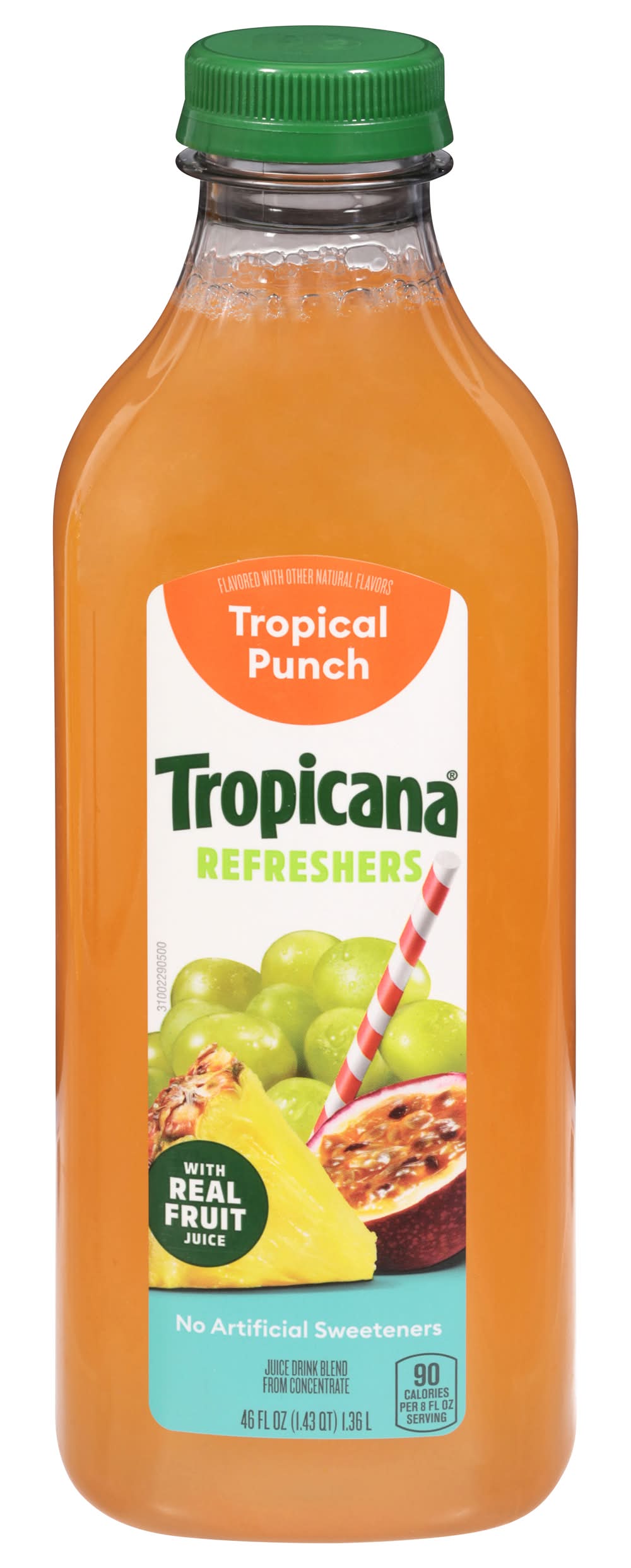 Tropicana Refreshers Juice Drink, Tropical Punch (46 fl oz)