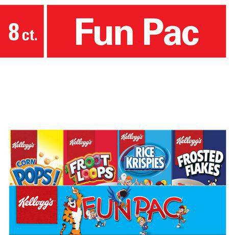 Kellogg's céréales fun pac (8 boîtes, 210 g) - fun pac cereal (210 g)