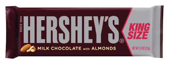 Hershey's® Milk Chocolate With Almonds, King Size, 2.6 Oz Bar