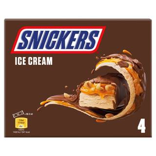 Snickers Chocolate Peanut Ice Cream Bars (4 ct)