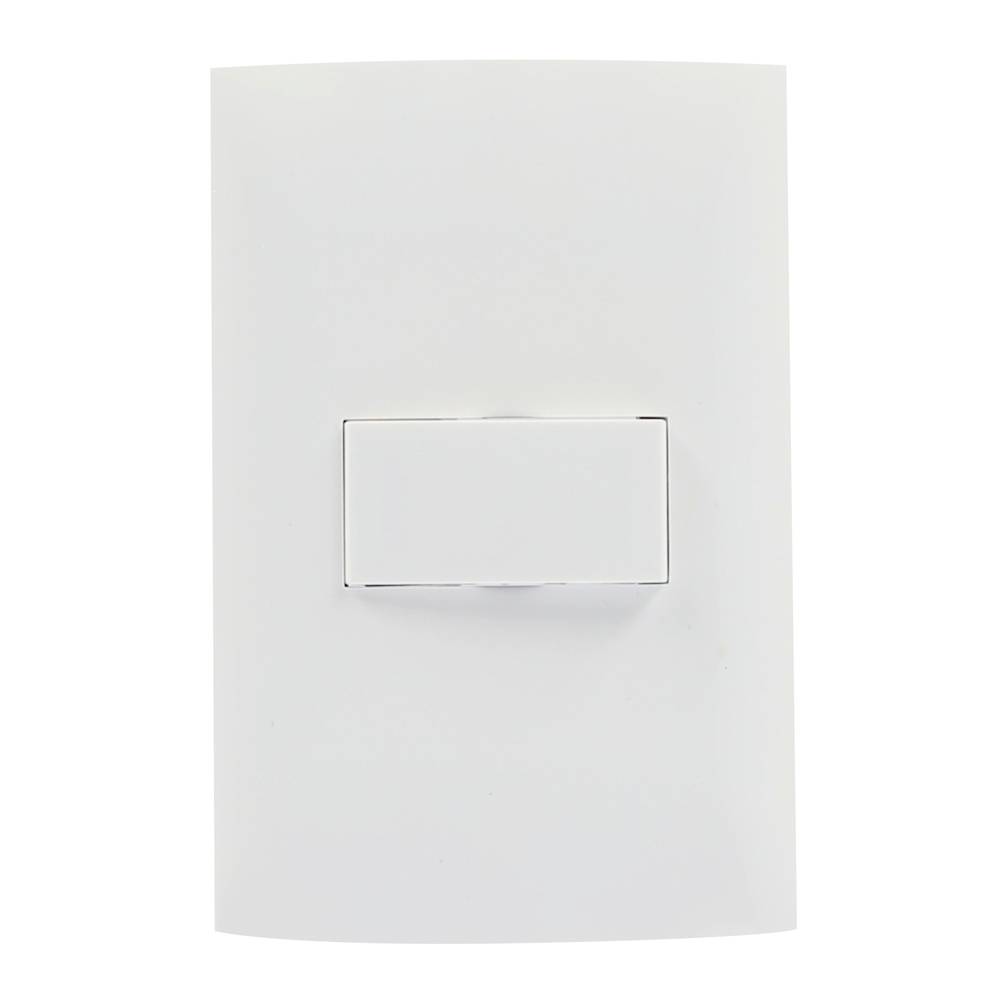 Cien placa interruptor sencillo blanco (1 pieza)