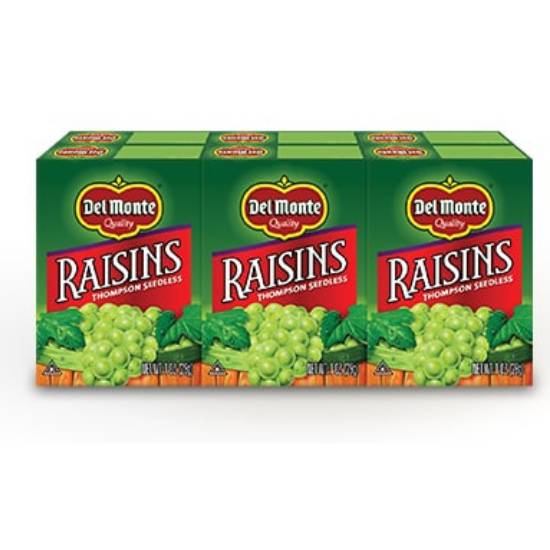 Del Monte Dried Raisins 6 Pack