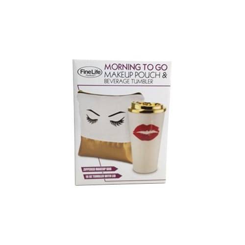 Finelife Morning To Go Makeup Pouch & Tumbler (2 ct)