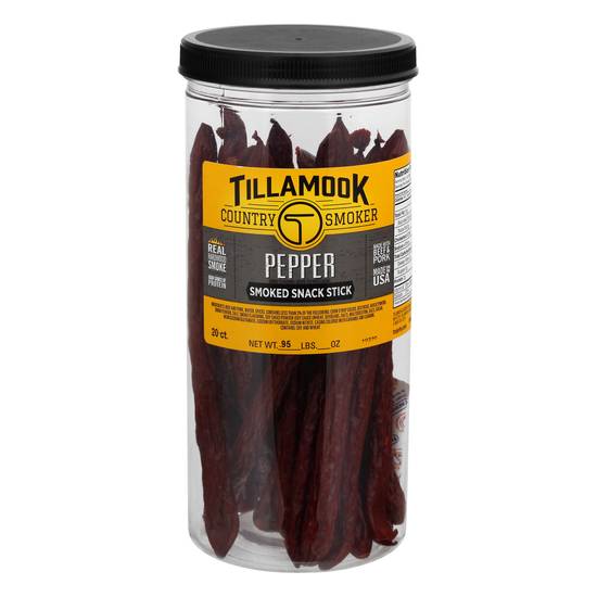 Tillamook Country Smokers Real Hardwood Smoked Pepper Snack Stick (20 ct)