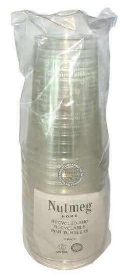 Morrisons Nutmeg Home Pint Recyclable Plastic Tumbler (15 pack)