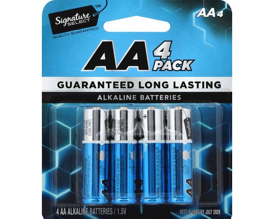 Signature Select · AA Alkaline Batteries (4 batteries)