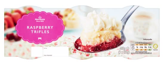 Morrisons Raspberry, Trifles (3 pack)