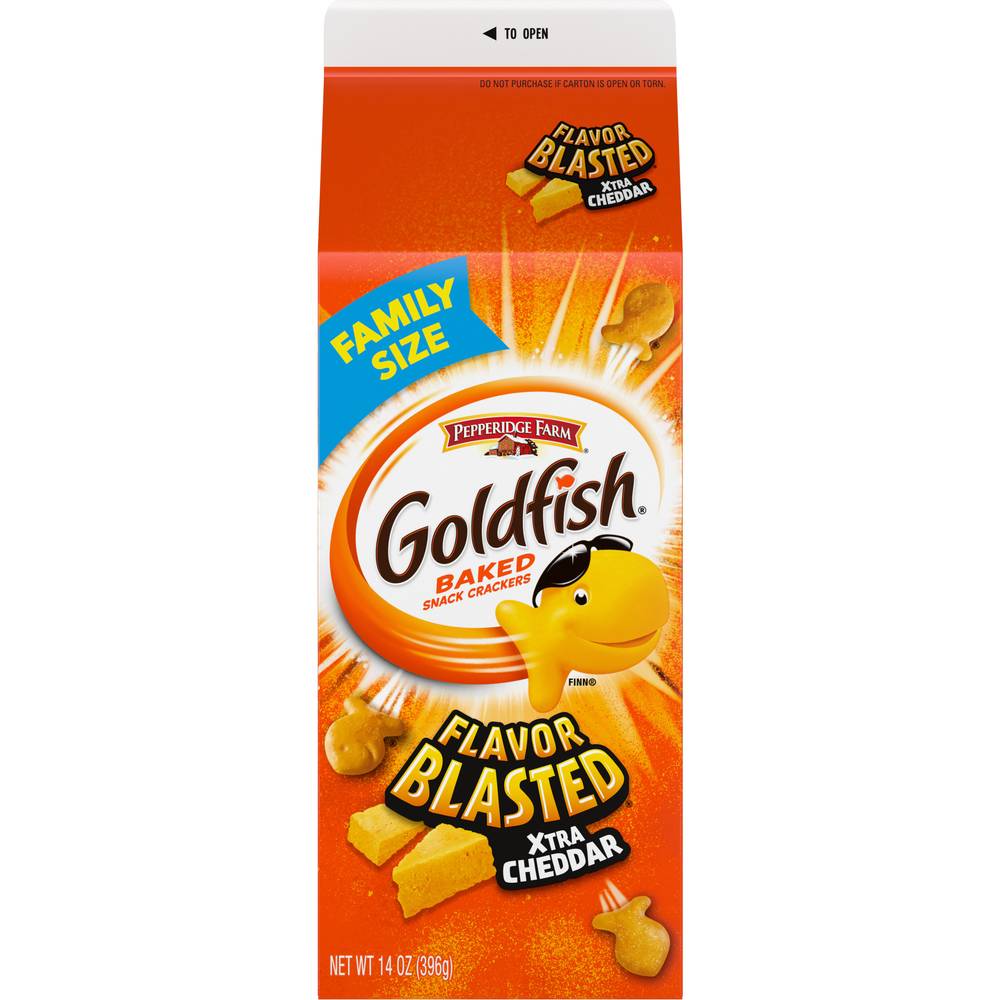 Goldfish Family Size Baked Snack Crackers, Xtra Cheddar (14 oz)