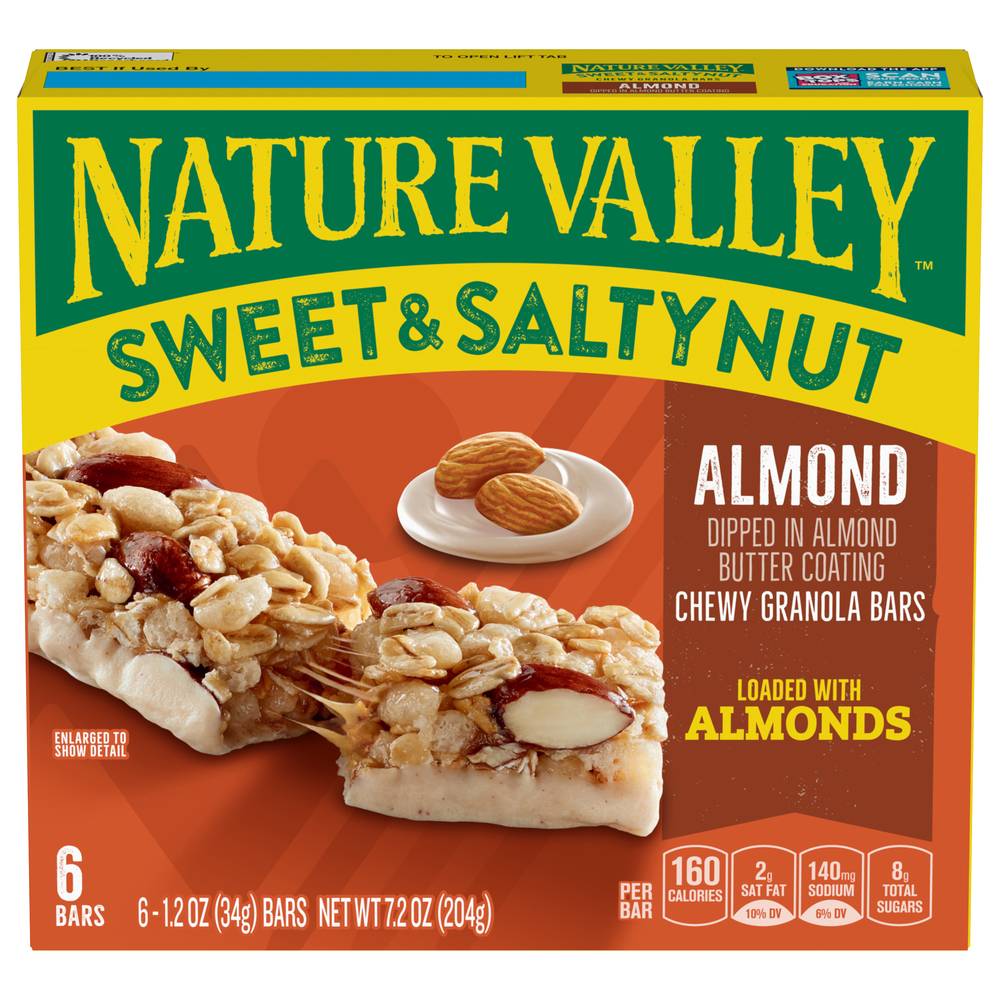 Nature Valley Sweet & Salty Nut Almond Chewy Granola Bars (7.2 oz, 6 ct)