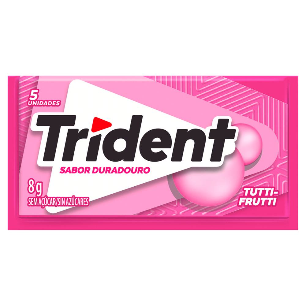 Trident goma de mascar sem açúcar (tutti-frutti )(8 g)