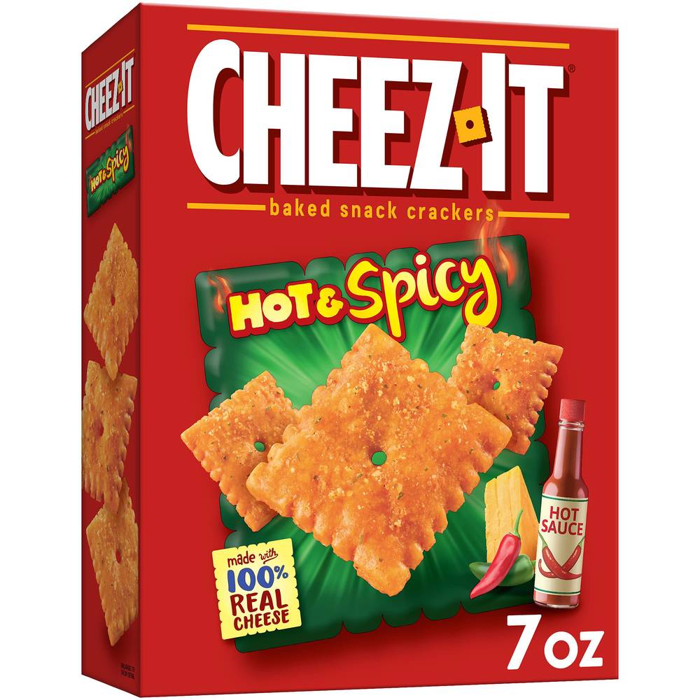 Cheez-It Baked Snack Cheese Crackers Hot & Spicy (7 oz)