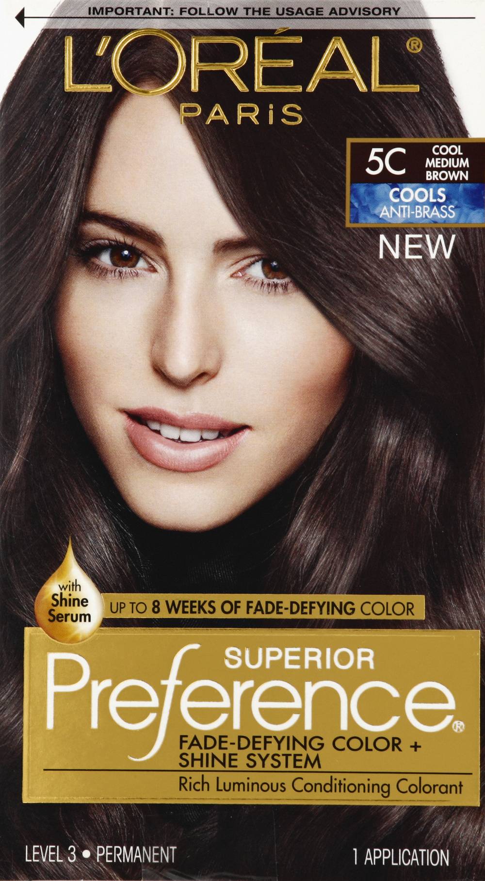 L'Oréal 5C Cool Medium Brown Superior Preference Hair Color (8.1 oz)