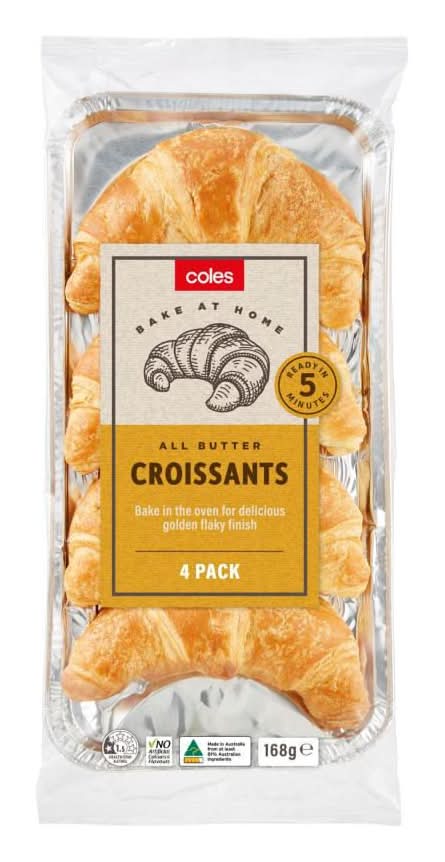 Coles Bakery Croissants (168g, 4 pack)