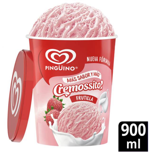 Pinguino Cremossito Frutilla 900 Ml