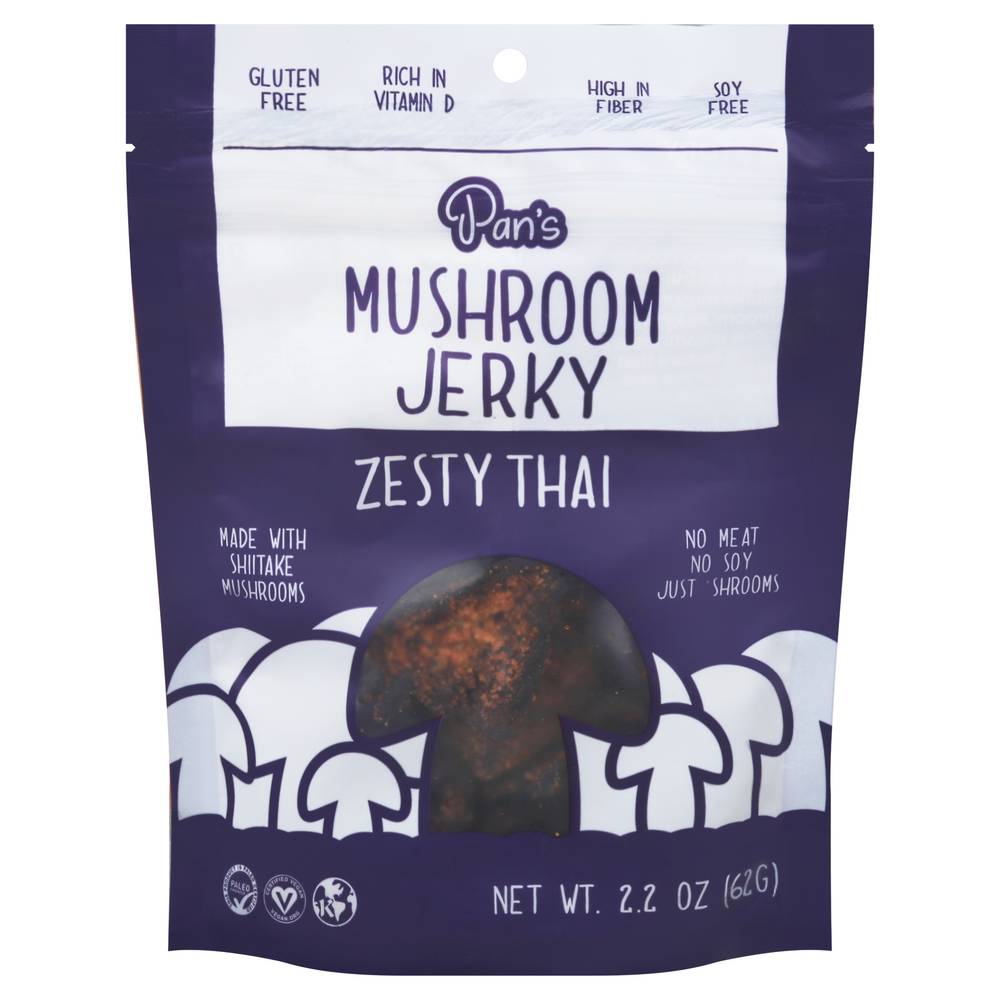 Pan's Zesty Thai Mushroom Jerky (2.2 oz)