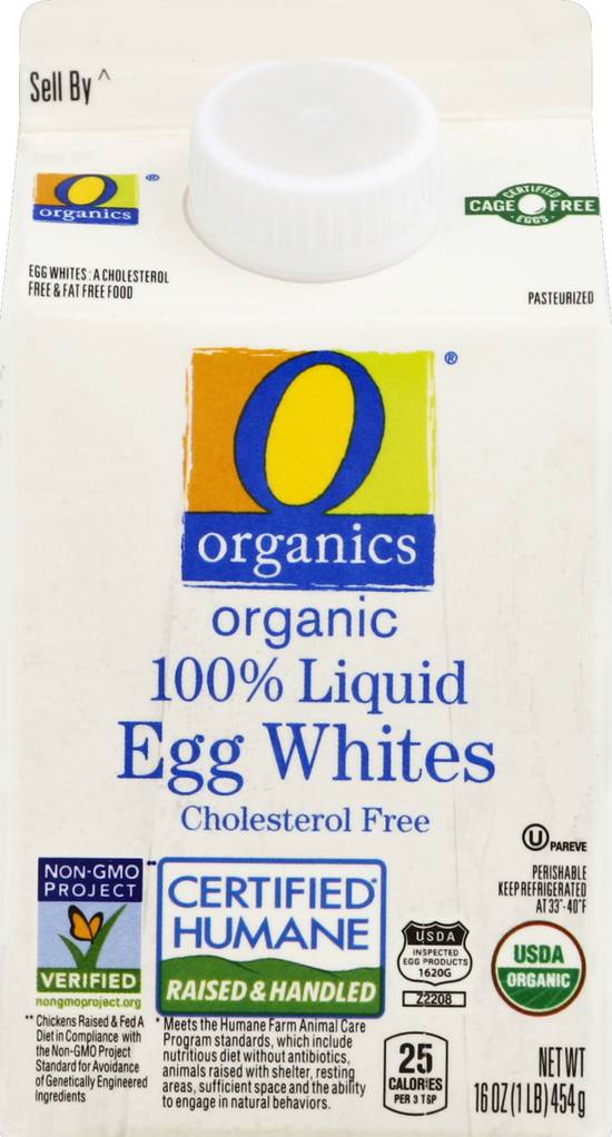 O Organics Cholesterol Free 100% Liquid Egg Whites (16 oz)