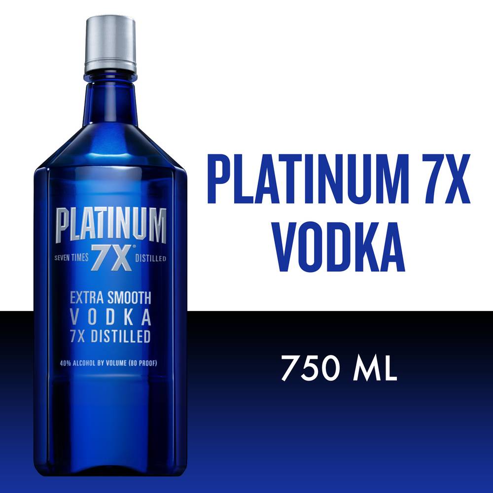 Platinum 7x Seven Times Distilled Extra Smooth Vodka (750 ml)