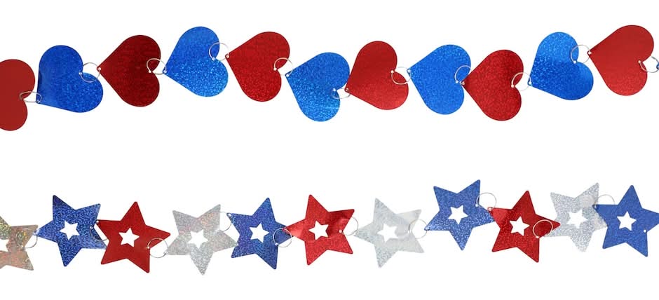 Sparkly Patriotic Garland, 6 ft.