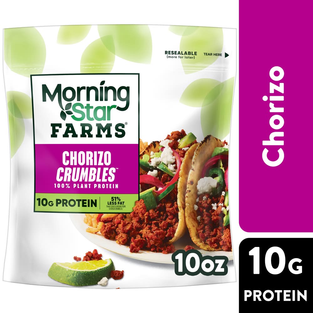 MorningStar Farms Veggie Chorizo Crumbles No Cholesterol (10 oz)