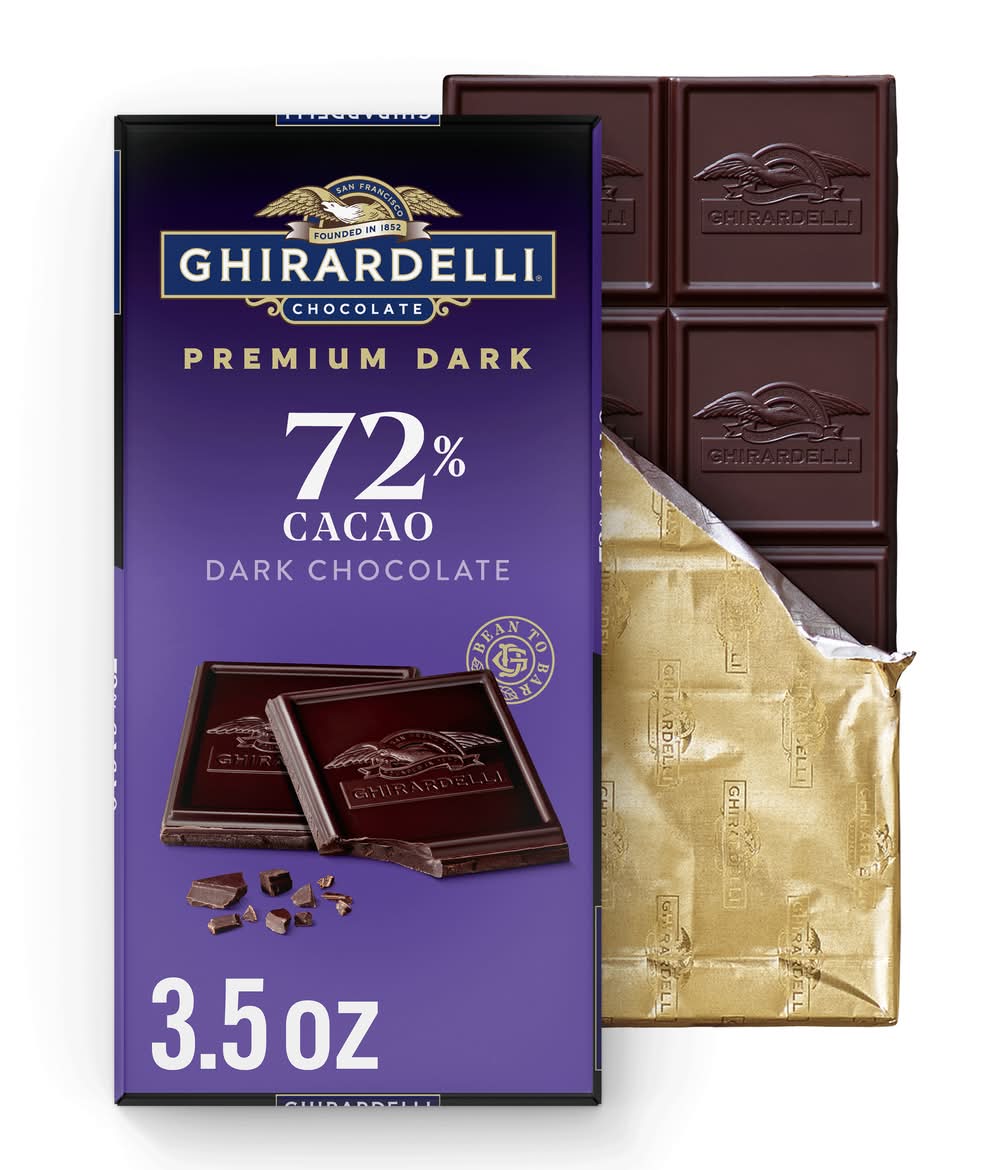 Ghirardelli Intense 72% Cacao Dark Chocolate (3.5 oz)