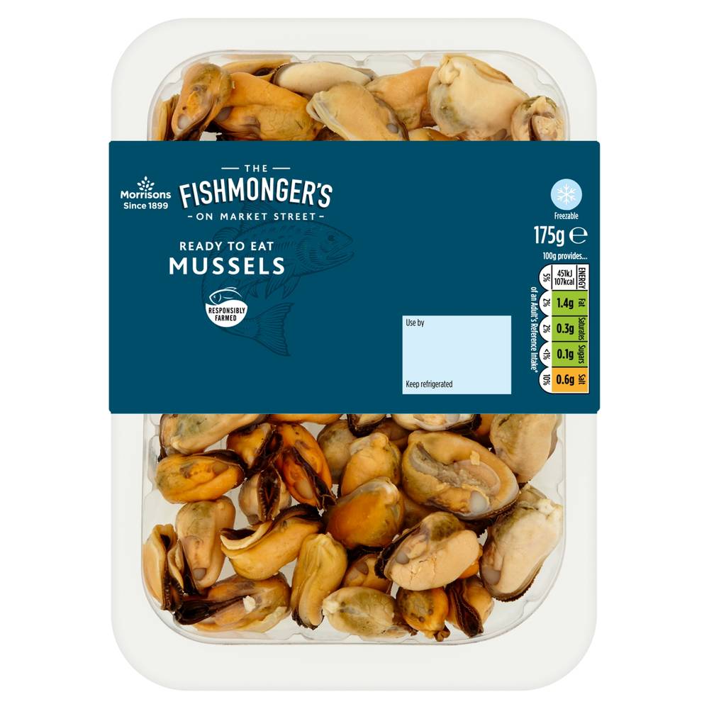 Morrisons Fishmonger Cooked Mussels (175g)