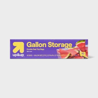 up&up Gallon Storage Double Seal Top Bags (40 ct)