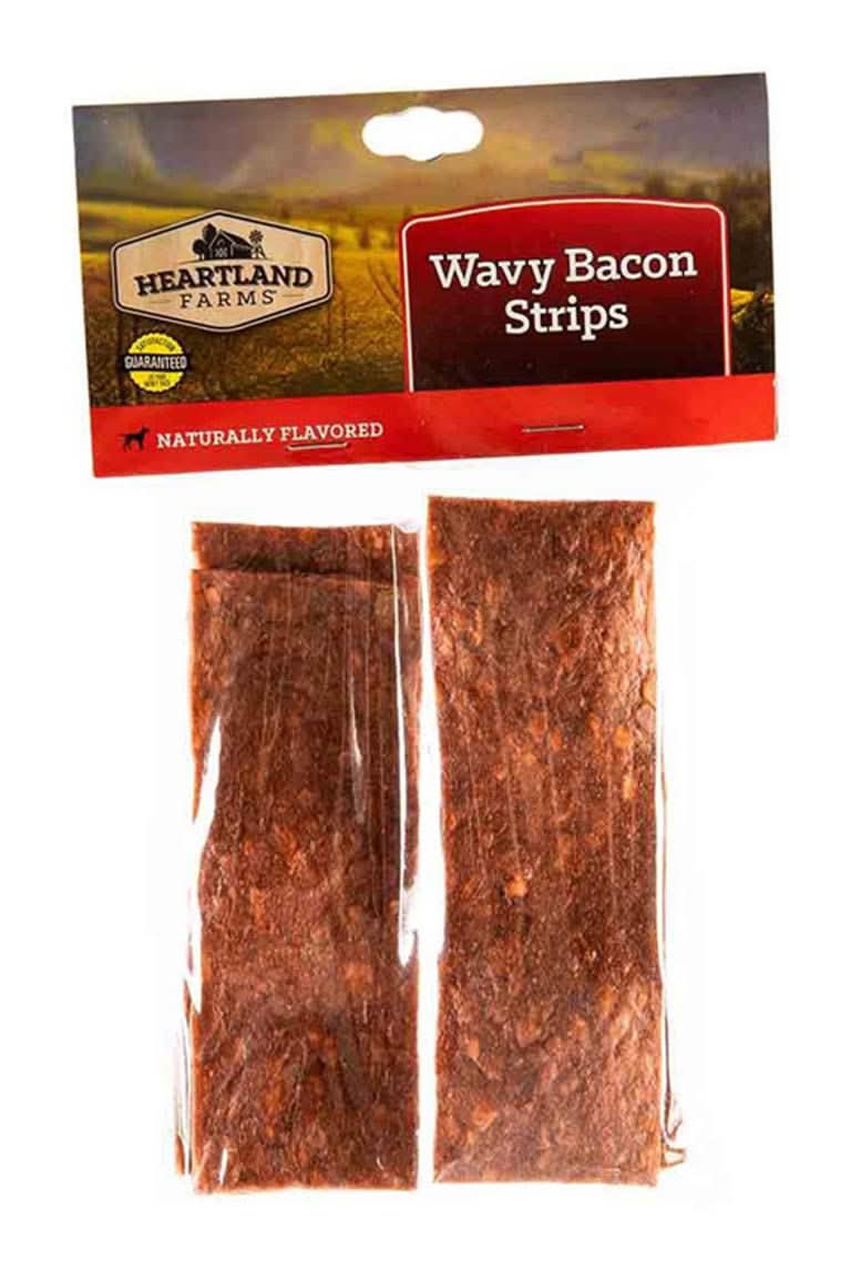 Heartland Farmss Wavy Bacon Strip Dog Treats 4 Ct