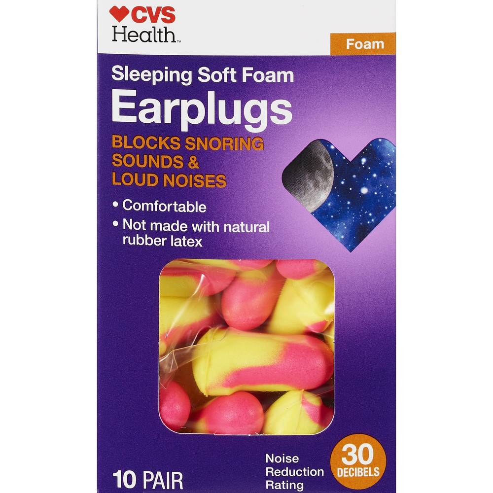 CVS Health Sleeping Soft Foam Earplugs (10 ct)