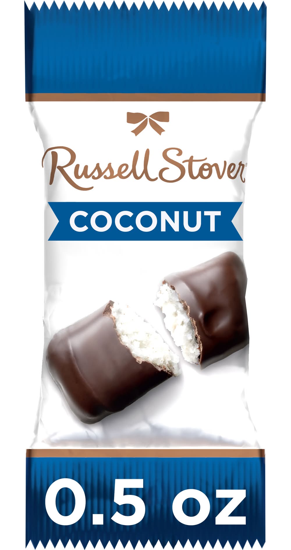 Russell Stover Dark Chocolate Coconut Candy, Coconut (0.5 oz)