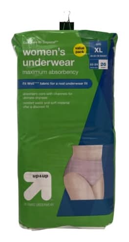up&up Incontinence Underwear, Women, XL (26 ct)
