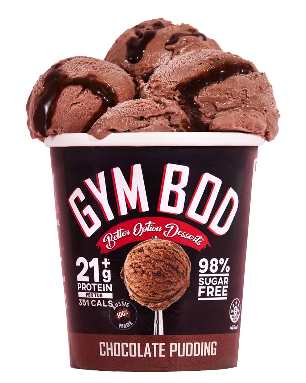 Gym Bod Chocolate Pudding Ice Cream 475ml